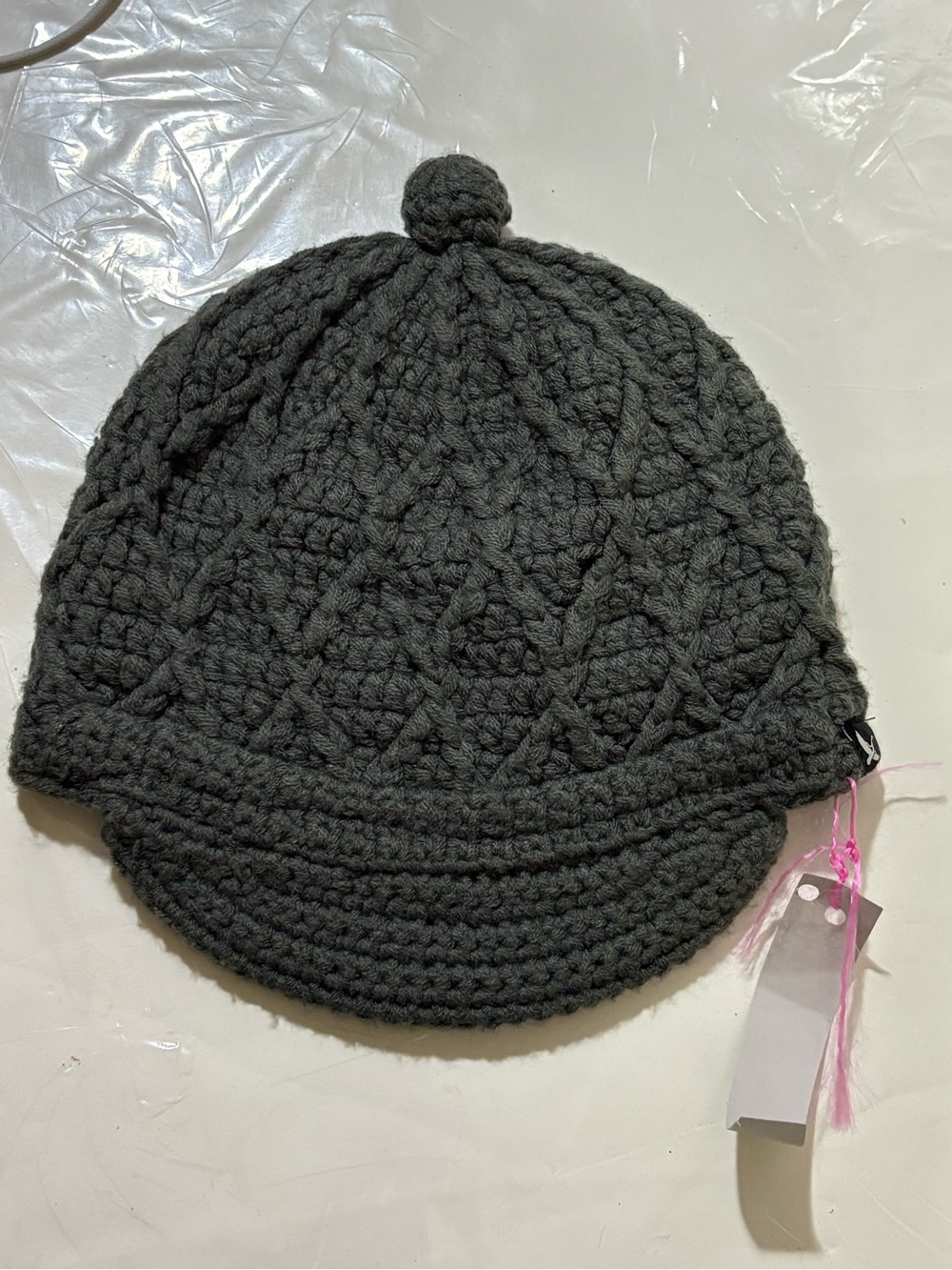 Eddie Bauer knit Pom Beanie Cap - grey Charcoal